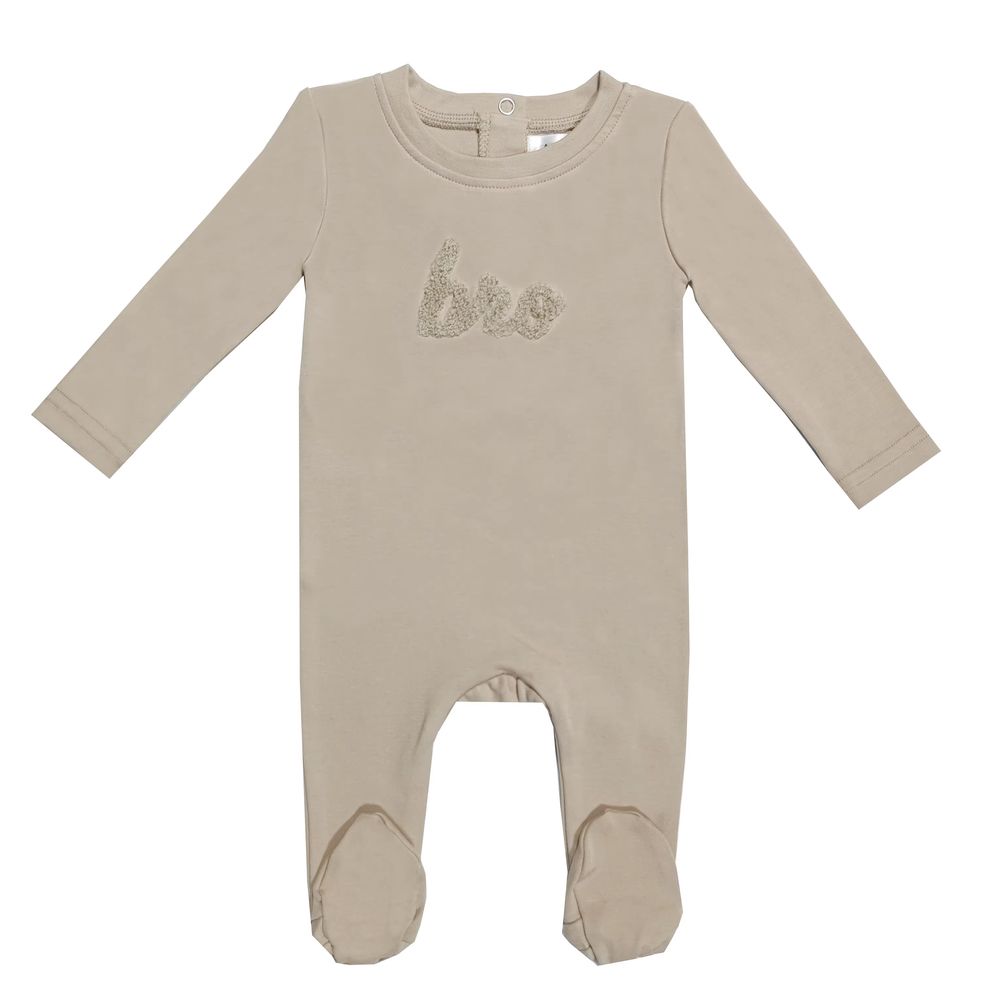 Sibling Loungewear Collection boy apricot romper – Ali Plus AW26