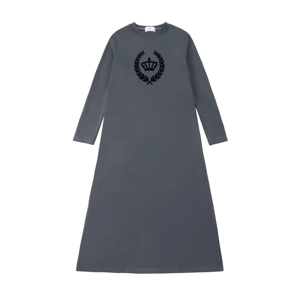 Royal Velvet Crown Collection – Charcoal Dress