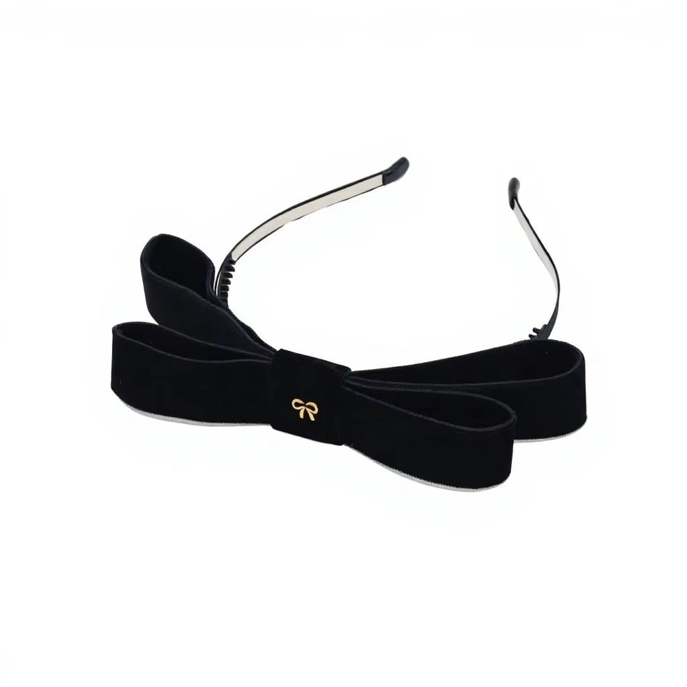 Black Velvet Bow Headband – Ali Picks AW26