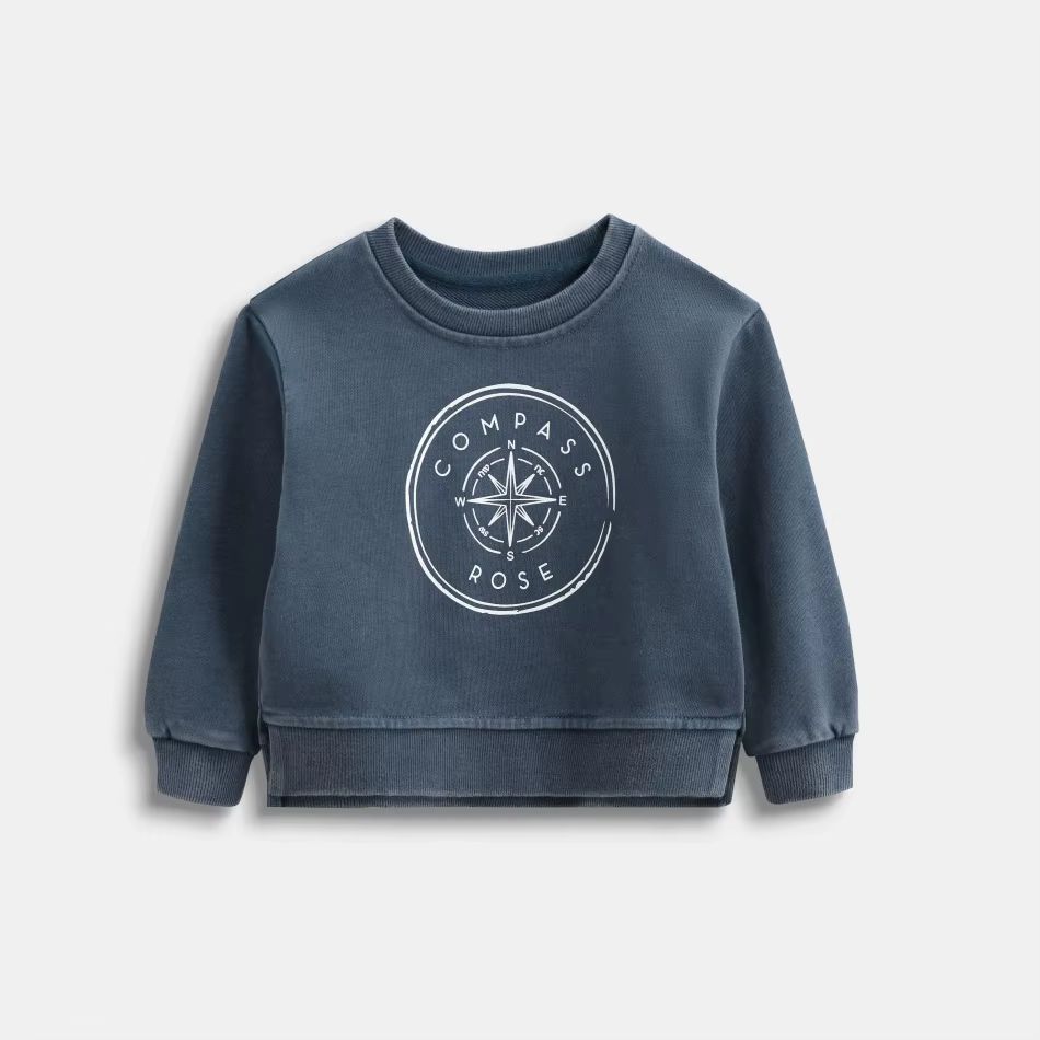Compass Rose Collection Blue Boy Sweatshirt – Ali Plus AW26