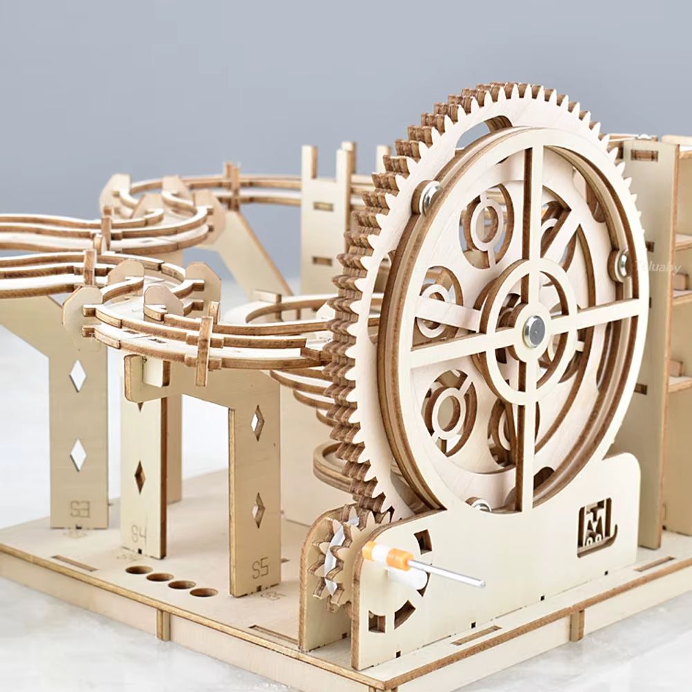 3D Wooden Marble Run Puzzle – With gift box