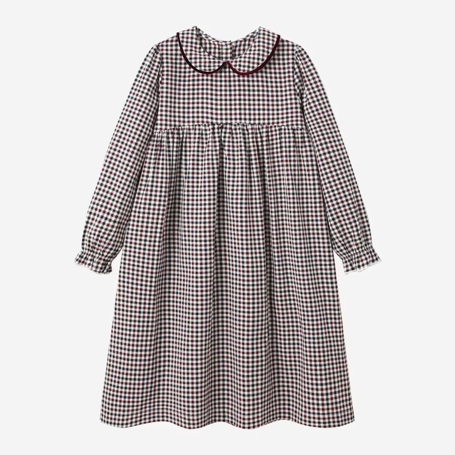Burgundy Collection – Girls Check Dress