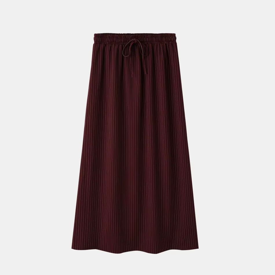 Pinstripe Collection – Burgundy Skirt – Ali Specials AW26