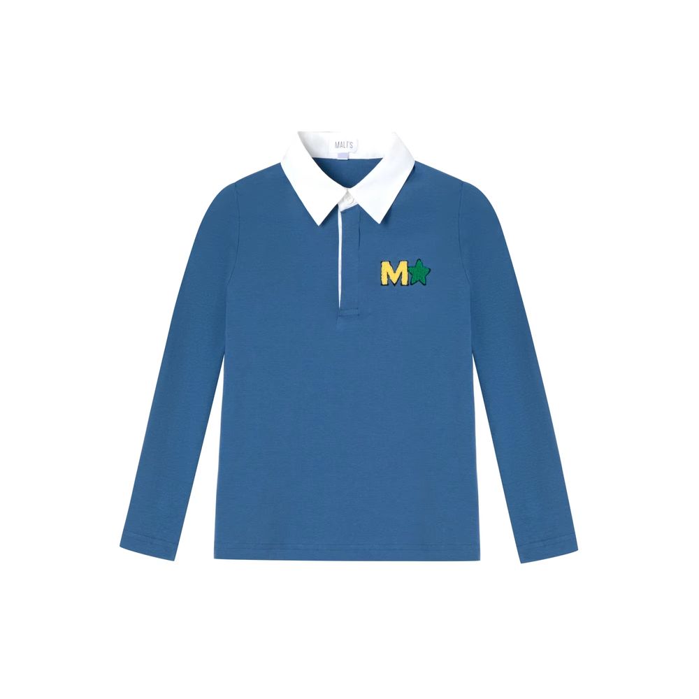 Mali's Ss Blue Embroidery Collection – Boy Long Sleeve Top