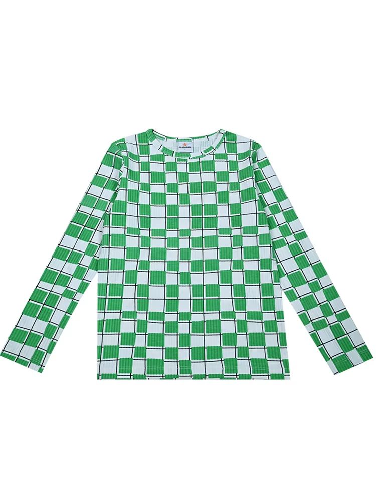 Canvas Grid Collection – Long Sleeve Green