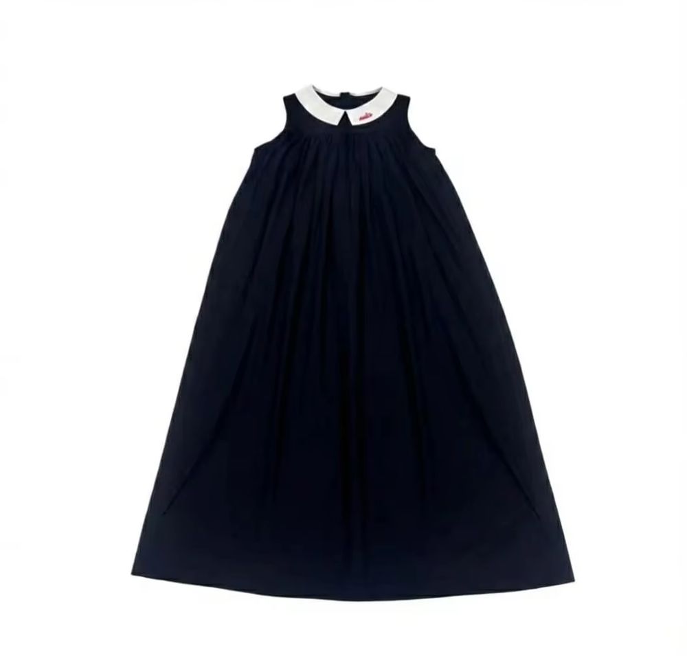 Mali's Ss Black Embroidery – Girl Dress