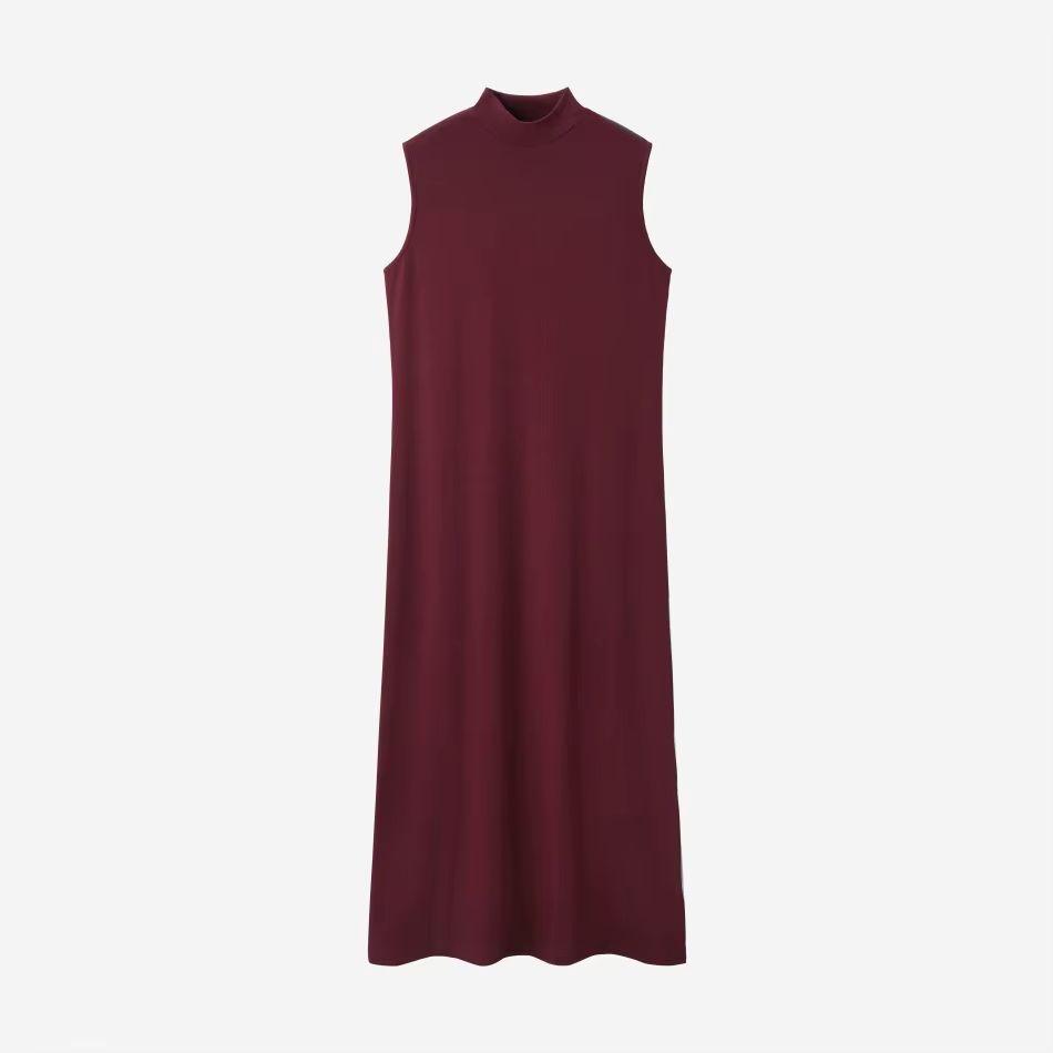 Cableknit & Rib Dress Collection – Burgundy Rib Dress – Ali Specials AW26