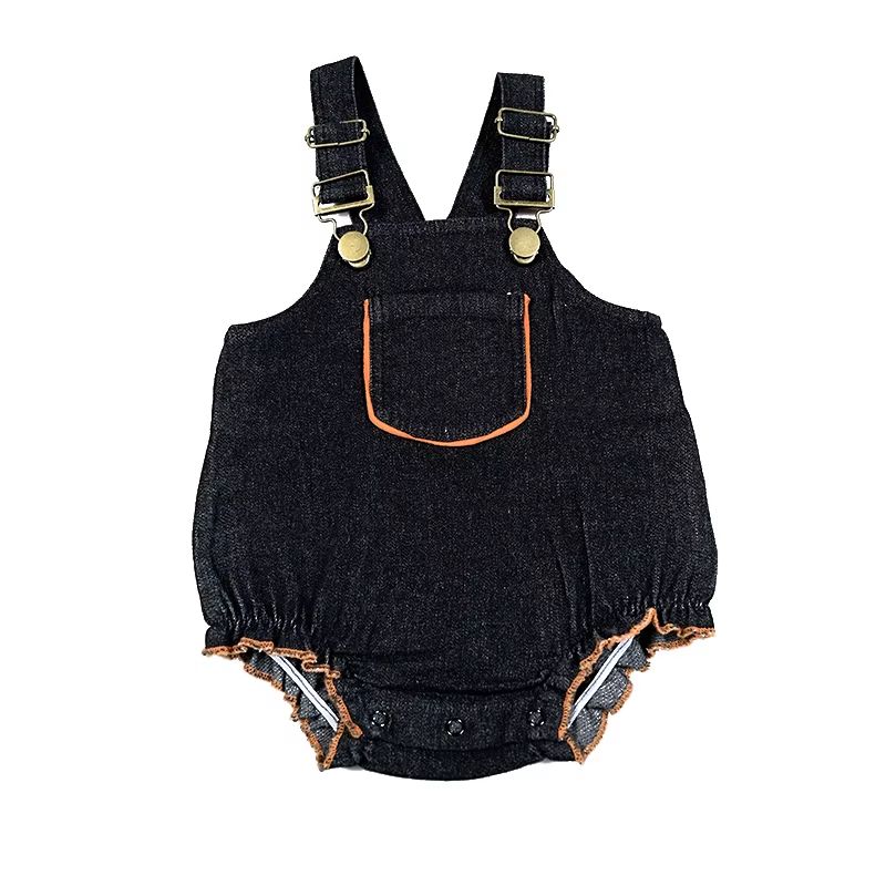 The Black Denim Collection – Baby Girl Romper